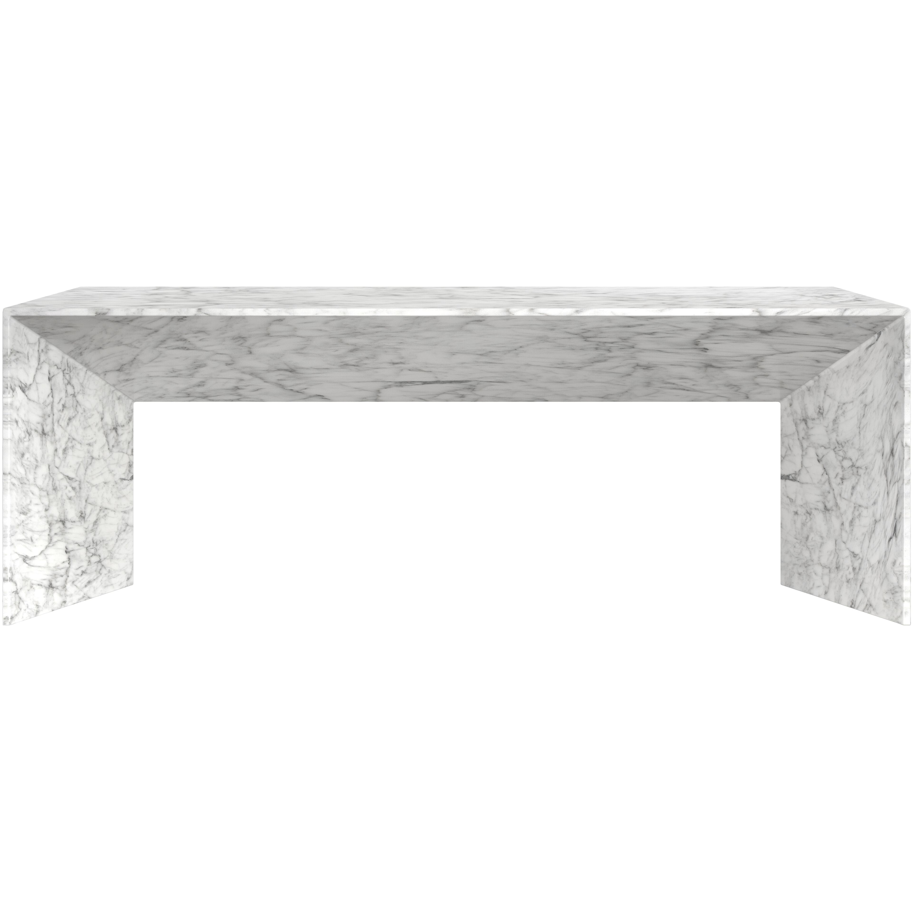 Nomad 52 X 27.5 inch Marble Look / White Outdoor Coffee Table